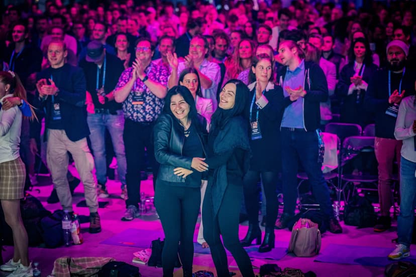 Anna speaking to an audience